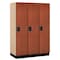 Salsbury Industries 1 Tier Designer Locker, 54"Wx76"Hx21"D, 3 Door, Cherry 18-21361CHE - alternate 1